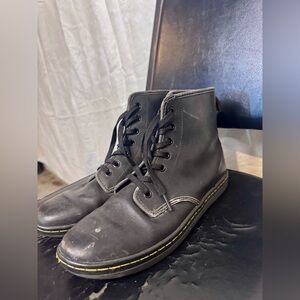 Dr. Martens Shoreditch Black Canvas Air Wair Combat Boots size 9